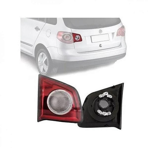 Lanterna spacefox volkswagen de 2007 a 2010 traseira da tampa lado esquerdo cristal com carcaça preta