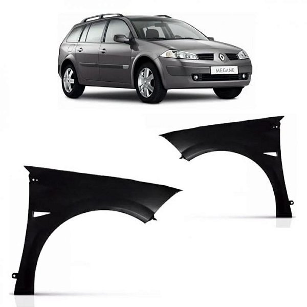 Para lama megane renault de 2006 a 2013 lado direito com furo em ABS de alta resistência