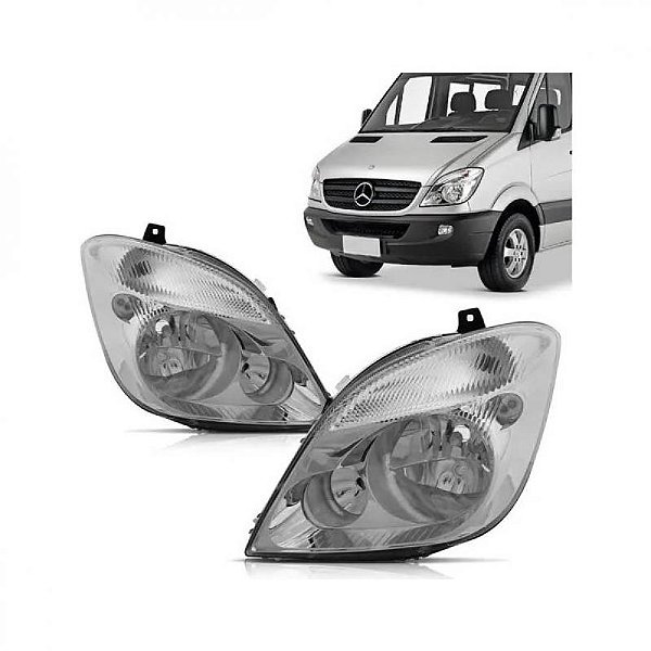 Farol sprinter mercedes benz de 2012 a 2016 lado esquerdo elétrico sem auxiliar sem motor