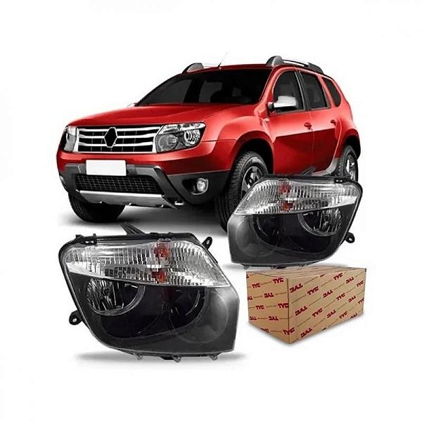 Farol duster renault de 2010 a 2015 lado esquerdo fumê