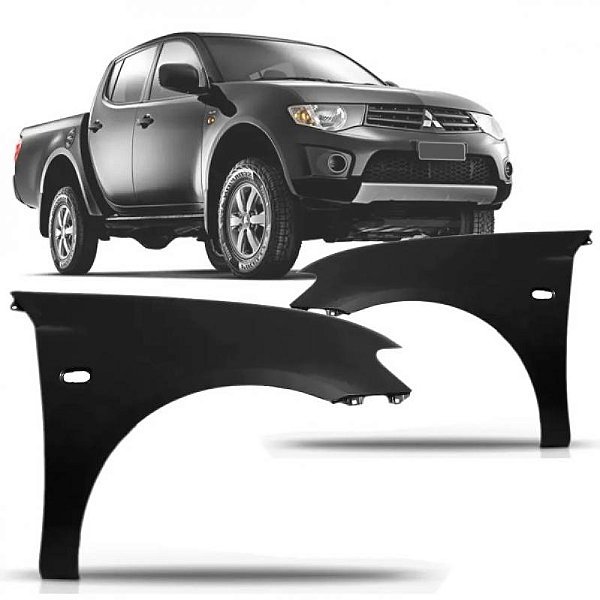 Para lama triton mitsubishi de 2007 a 2016 lado esquerdo sem furo para moldura inferior para choque