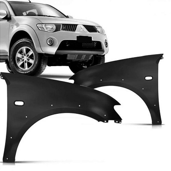 Para lama triton mitsubishi de 2007 a 2016 e pajero dakar mitsubishi de 2009 a 2018 lado esquerdo com furo para moldura e pisca
