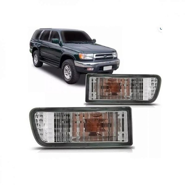 Lanterna do para choque hilux sw4 toyota de 1999 a 2004 lado esquerdo dianteiro cristal