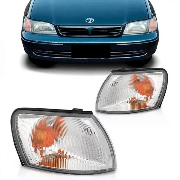 Lanterna corona toyota de 1992 a 1998 dianteira lado direito cristal e âmbar