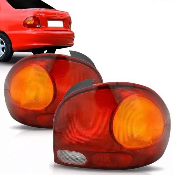 Lanterna accent hyundai de 1994 a 1997 lado direito traseira bicolor duas portas