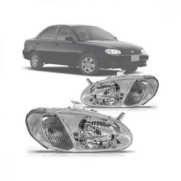 Farol sephia kia de 1999 a 2001 lado direito