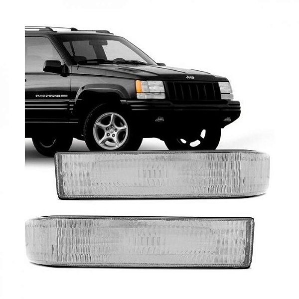 Lanterna grand cherokee jeep de 1993 a 1998 dianteira inferior do lado direito cristal