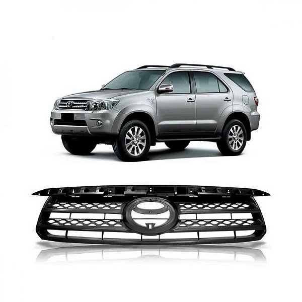 Grade do radiador hilux sw4 toyota de 2009 a 2011 toda cinza sem moldura
