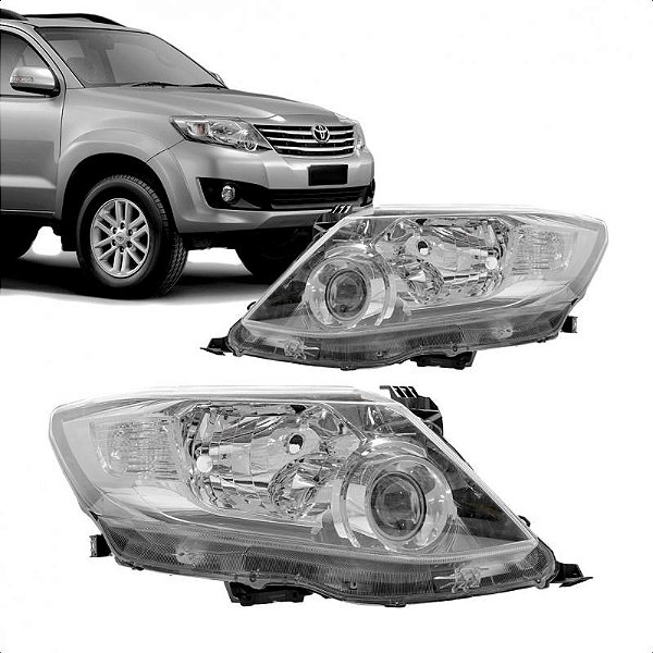 Farol hilux sw4 toyota de 2012 a 2015 lado direito elétrico sem xenon