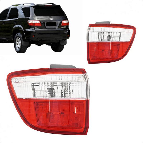 Lanterna hilux sw4 toyota de 2009 a 2011 traseira lado direito externa