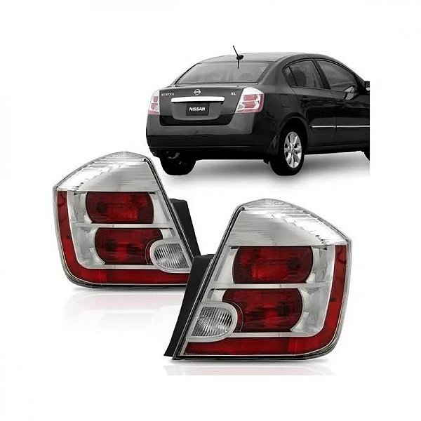 Lanterna sentra nissan de 2010 a 2013 traseira lado direito cromada