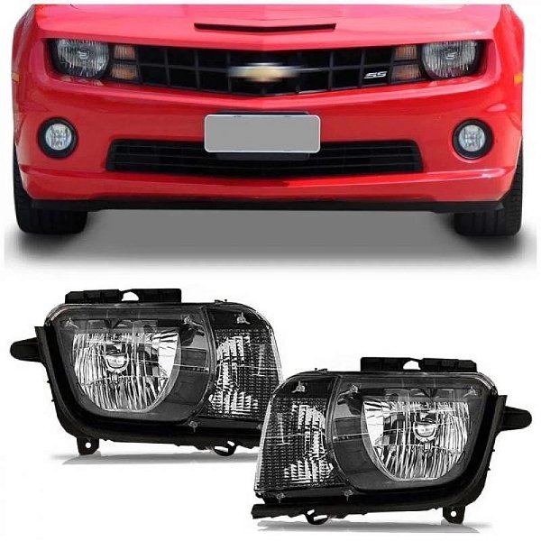 Farol camaro chevrolet de 2010 a 2013 lado esquerdo manual sem projetor sem LED