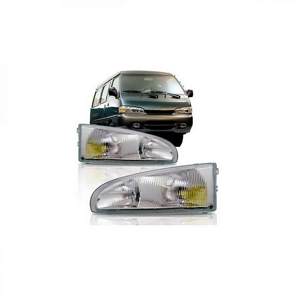 Farol h100 hyundai de 1997 a 2005 lado direito