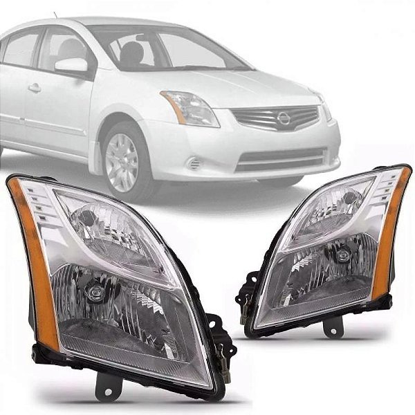 Farol sentra nissan de 2010 a 2013 lado direito cromado