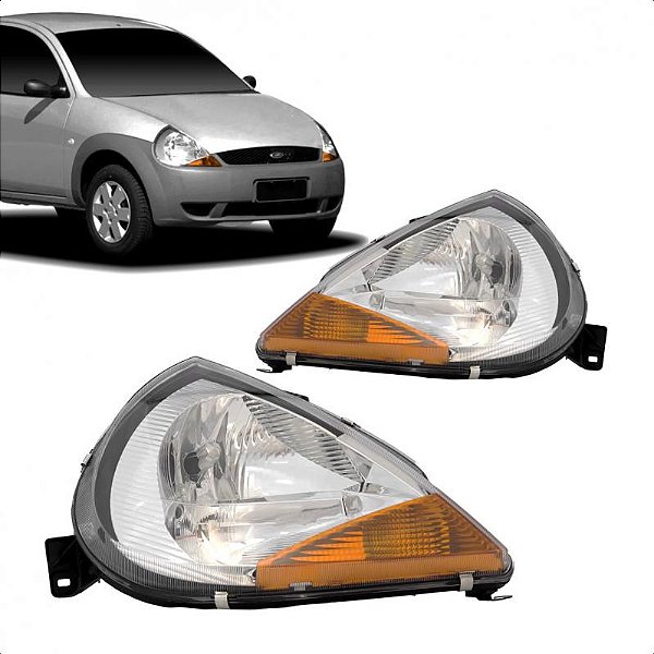 Farol ka ford de 1996 a 2007 lado direito com pisca âmbar