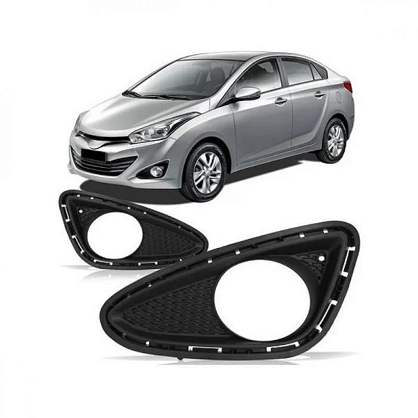 Grade do para choque hb20 hyundai de 2012 a 2015 lado esquerdo dianteiro com furo