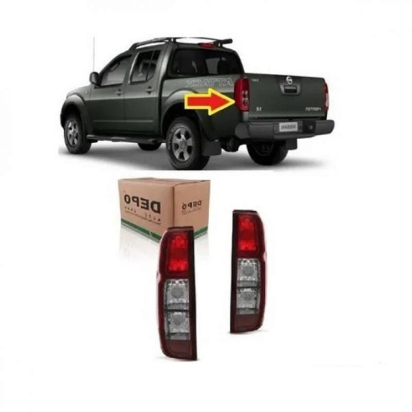 Lanterna frontier nissan de 2008 a 2016 traseira lado esquerdo fumê