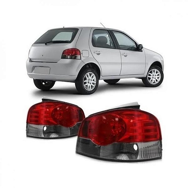 Lanterna palio fiat de 2008 a 2009 traseira lado esquerdo fumê tipo bola