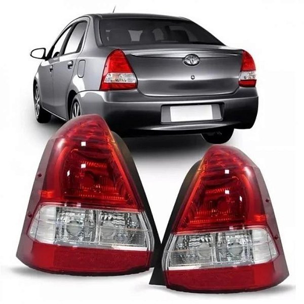 Lanterna etios toyota de 2012 a 2016 traseira lado direito sedã com furo para ré