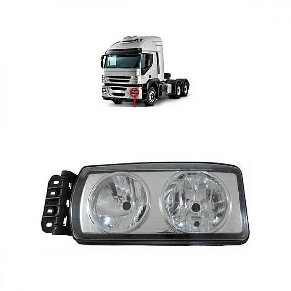 Farol stralis iveco de 2008 a 2013 lado direito elétrico e manual
