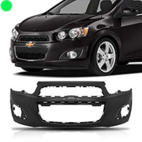 Para choque sonic chevrolet de 2012 a 2014 dianteiro preto sem rebaixo para emblema e sem reboque