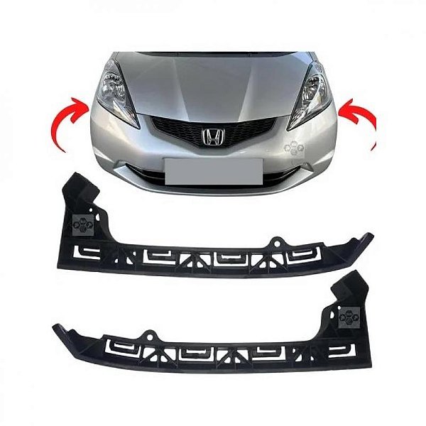 Suporte de farol fit honda de 2009 a 2014 lado esquerdo em ABS de alta resistência