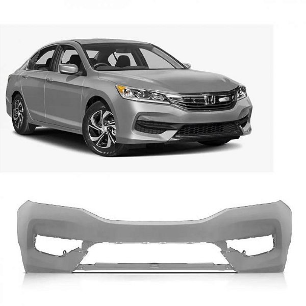 Para choque accord honda de 2016 a 2017 dianteiro primer sem furo para sensor