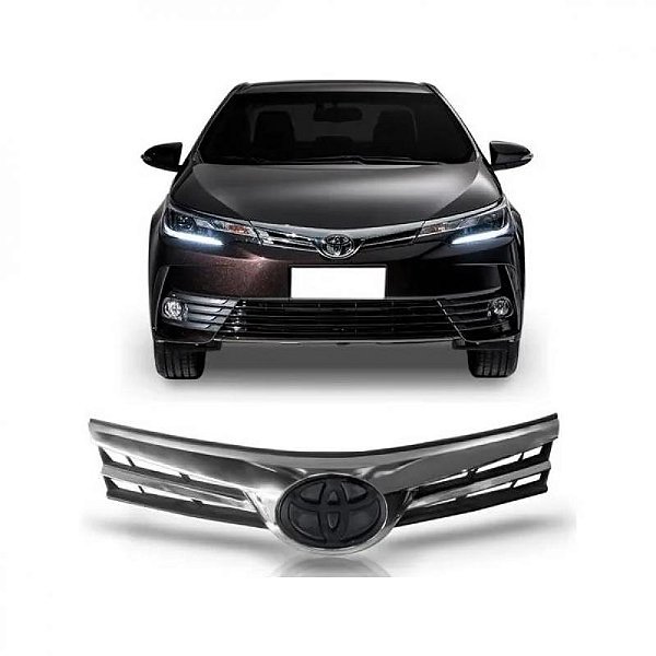 Grade do radiador corolla toyota de 2018 a 2019 com friso cromado