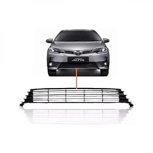 Grade do para choque corolla toyota de 2018 a 2019 dianteira central preta