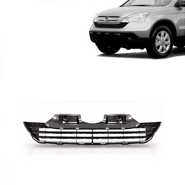 Grade do para choque crv honda de 2007 a 2009 dianteira central preta