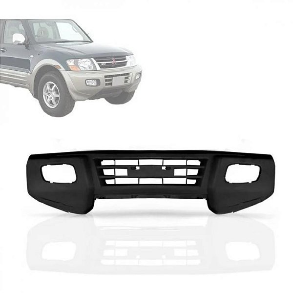 Para choque pajero full mitsubishi de 2000 a 2003 dianteiro com furo para farol auxiliar