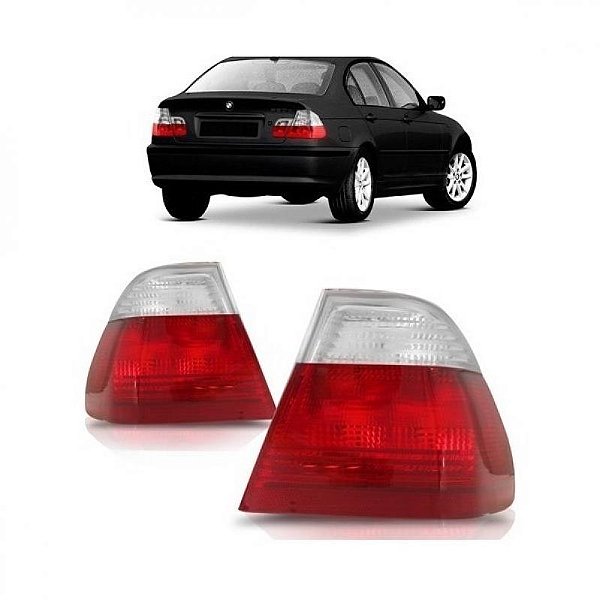 Lanterna série 3 bmw de 1999 a 2001 traseira lado esquerdo bicolor