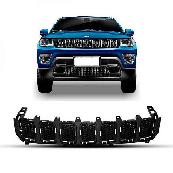 Acabamento da grade do radiador compass jeep de 2017 a 2021 interno