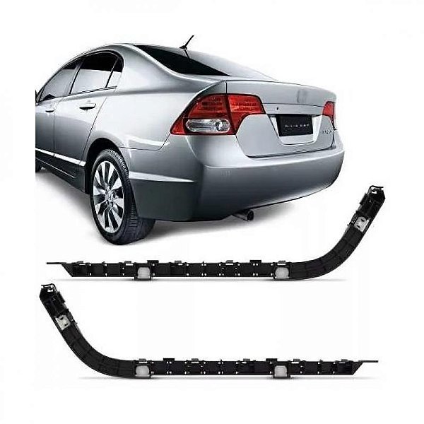 Guia do para choque civic honda de 2007 a 2011 traseira lado esquerdo