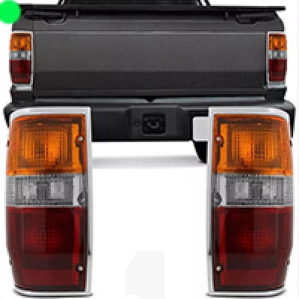 Lanterna l200 mitsubishi de 1987 a 1995 traseira lado direito tricolor com aro cromado