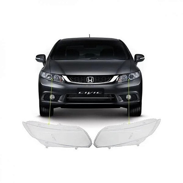 Lente do farol civic honda de 2012 a 2016 lado esquerdo