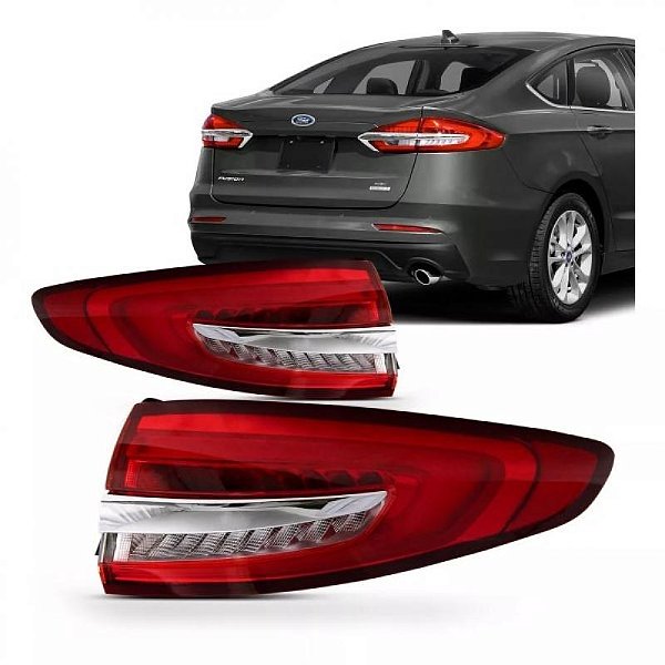 Lanterna fusion ford de 2017 a 2019 traseira de canto lado direito com LED