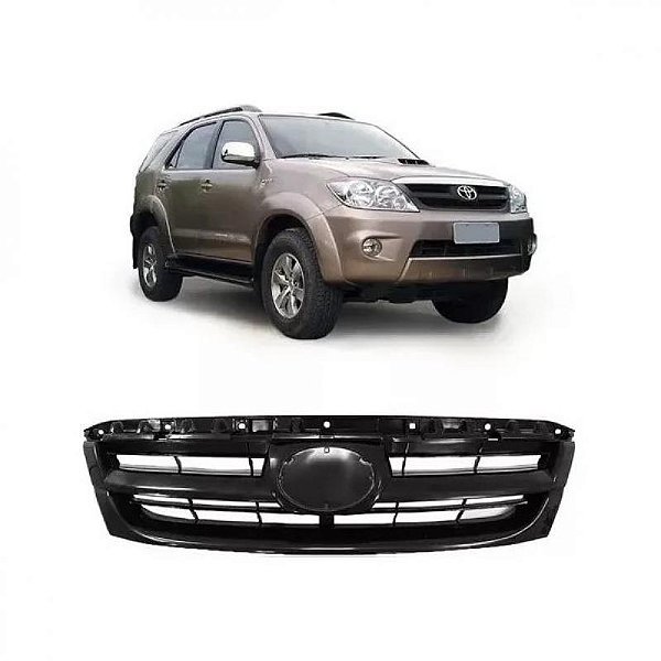 Grade do radiador hilux sw4 toyota de 2005 a 2008 preta sem friso
