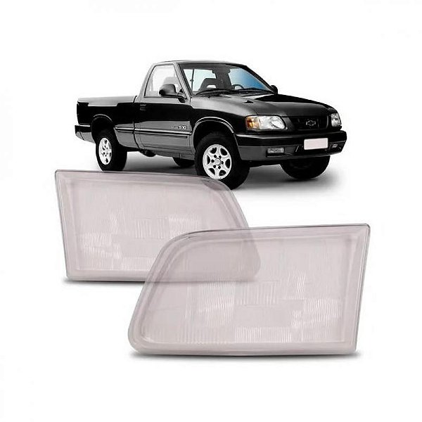 Lente de farol s10 chevrolet de 1995 a 2000 lado direito policarbonato