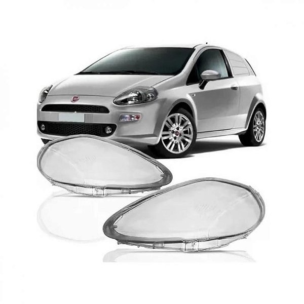 Lente de farol punto fiat de 2013 a 2017 lado direito