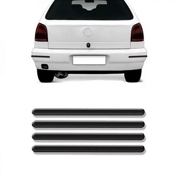 Protetor de para choque gol volkswagen de 1995 a 1999 preto quatro peças