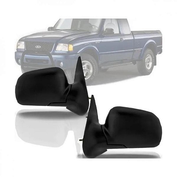 Retrovisor externo ranger ford de 1998 a 2004 lado direito preto fixo