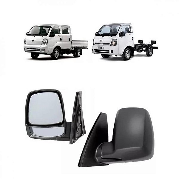 Retrovisor bongo kia de 2005 a 2025 lado esquerdo externo fixo com base de metal