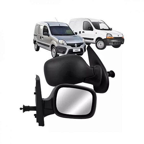 Retrovisor externo kangoo renault de 2003 a 2018 lado direito com controle manual asférico