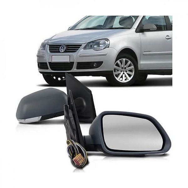 Retrovisor externo polo volkswagen de 2007 a 2011 lado direito elétrico com pisca com aquecimento