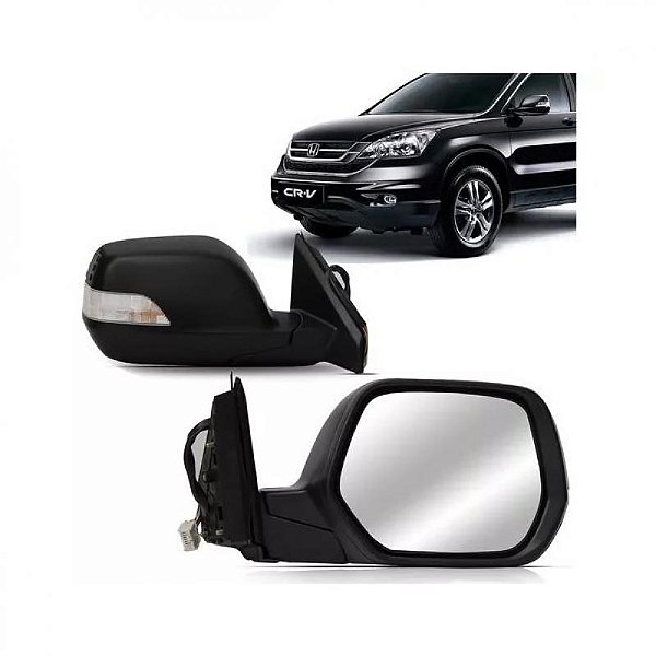 Retrovisor externo crv honda de 2007 a 2011 lado direito capa em primer elétrico com pisca aquecimento e rebatimento