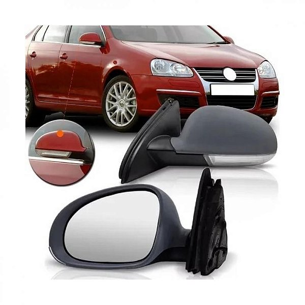 Retrovisor externo jetta volkswagen de 2006 a 2010 lado direito elétrico com pisca retrátil