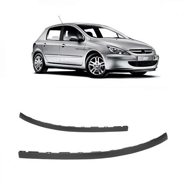 Spoiler de para choque 307 peugeot de 2003 a 2006 dianteiro lados direito e esquerdo