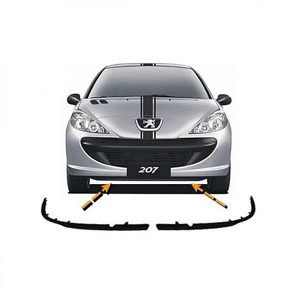 Spoiler do para choque 207 peugeot de 2009 a 2015 dianteiro lado esquerdo
