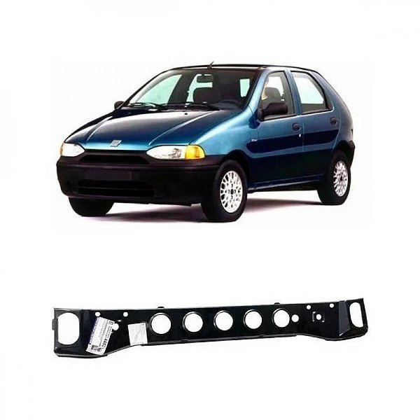 Travessa de fechamento palio fiat de 1996 a 2003 dianteira inferior vermelha escura